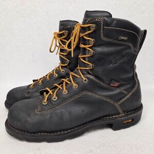 Danner Quarry USA 8" Work Boots Mens 11.5 EE Black Gore-Tex Alloy Toe 17311